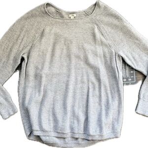 L.L. Bean Light Gray Slub Sweater